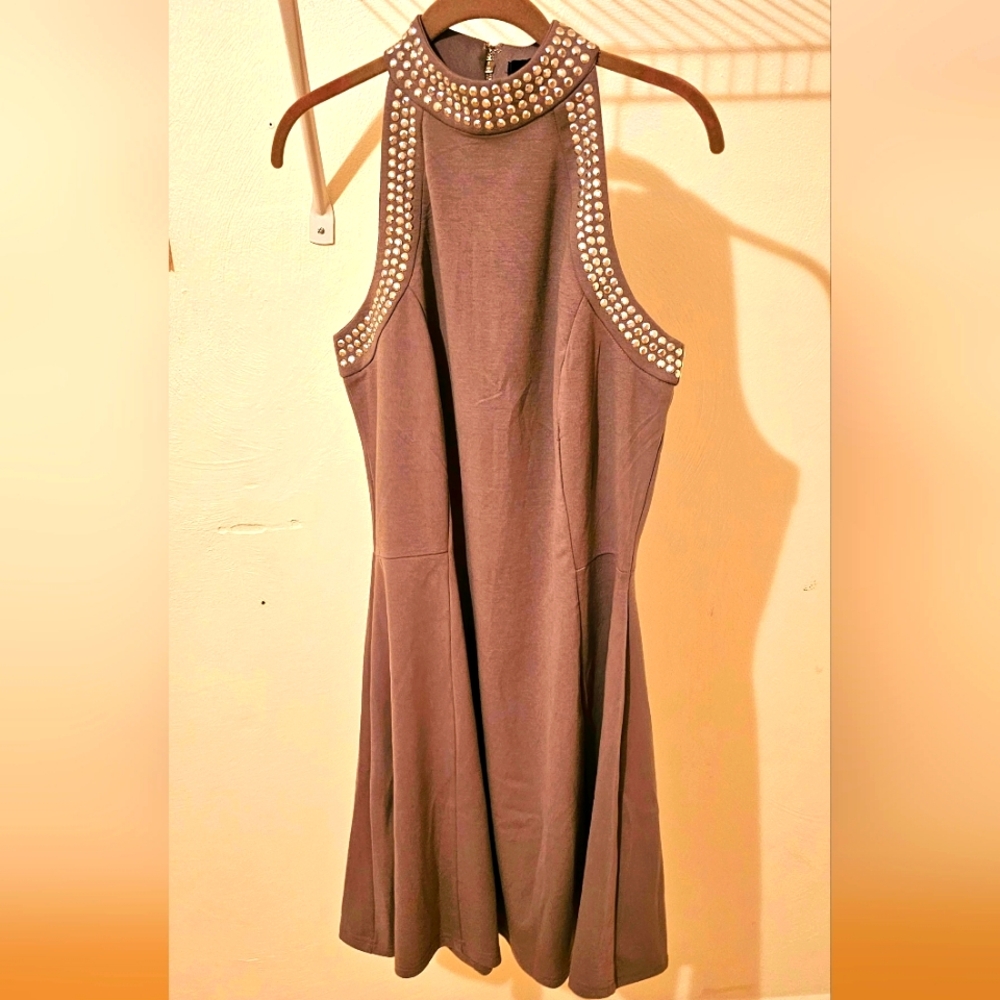 Very Nice Grey Dress with Bling Studs